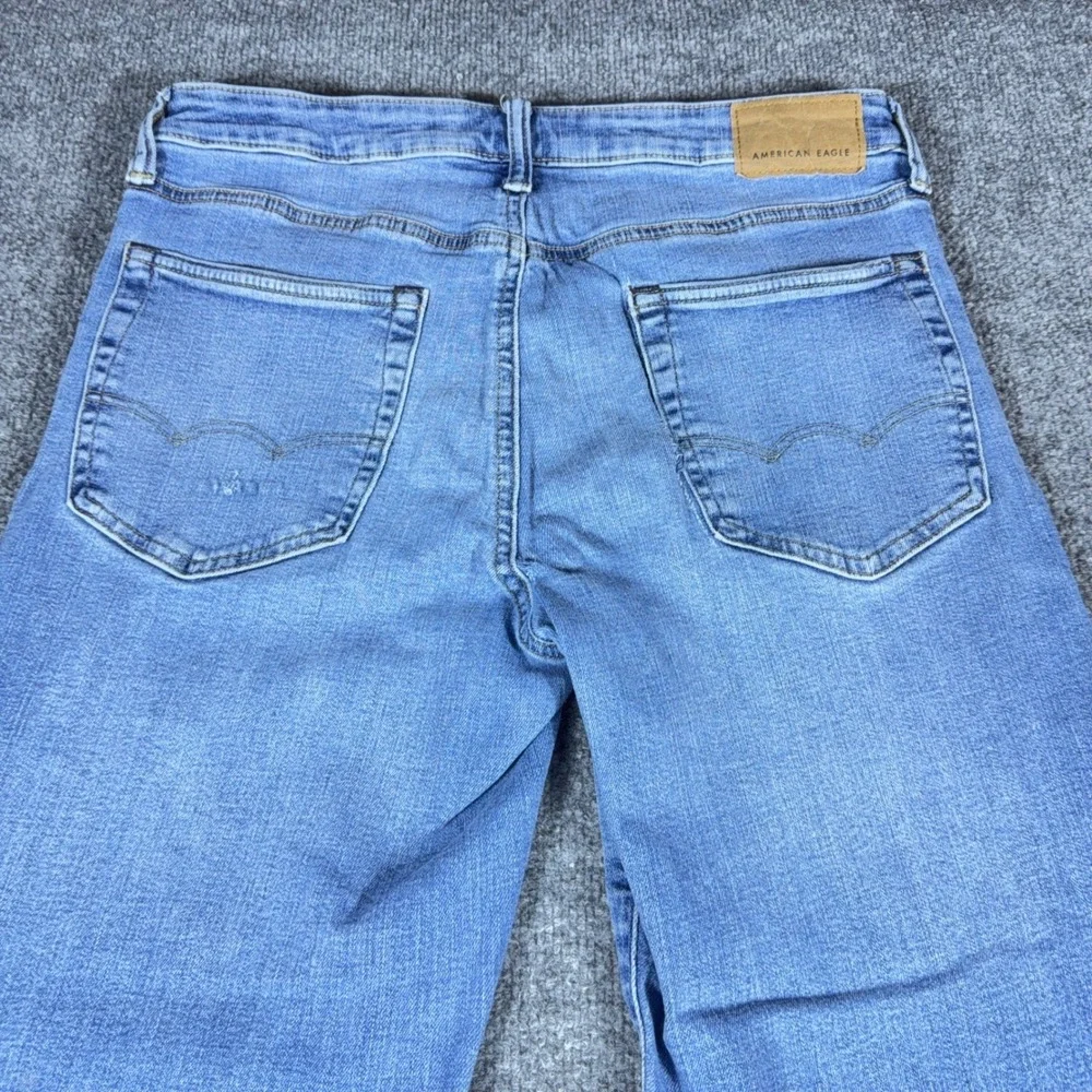 American Eagle Airflex+ Mens Jeans 32x34 Medium Wash Denim Stretch Straight Leg